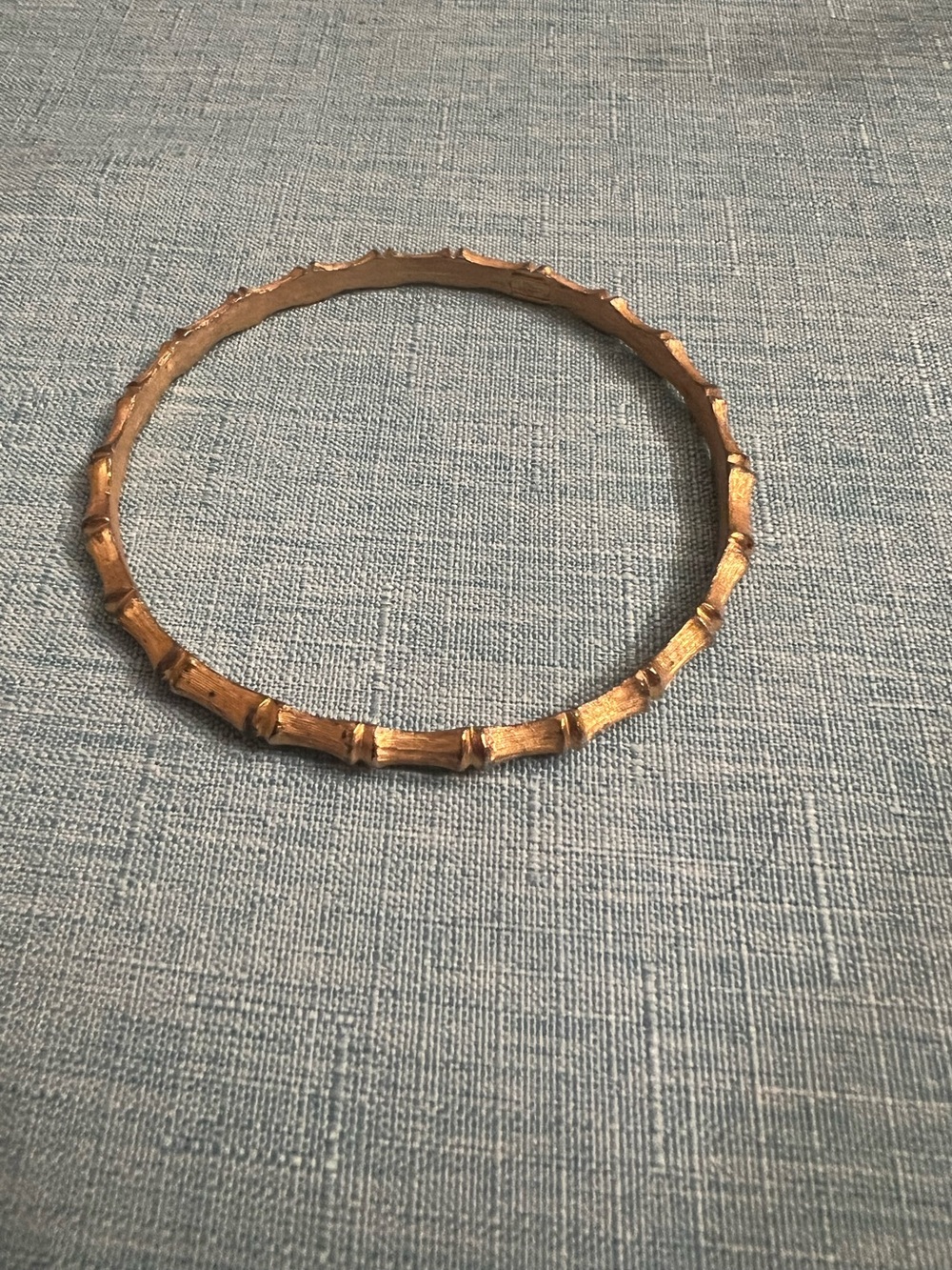 Dotty Smith  gold tone bamboo design bangle bracelet